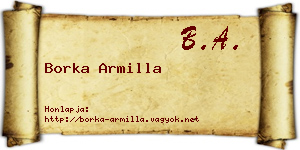 Borka Armilla névjegykártya